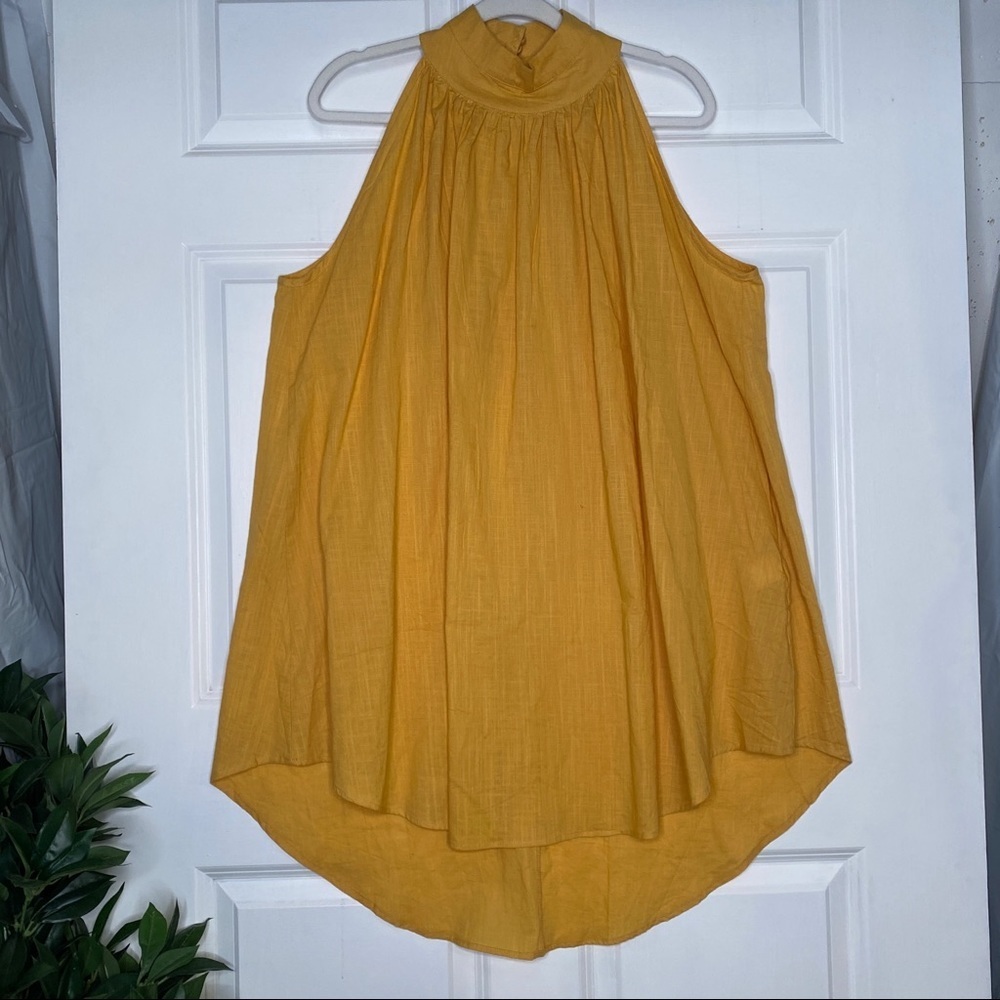 Cupshe Halter Neck Golden Yellow Swimsuit Beach Cover Up Dress Size Medium